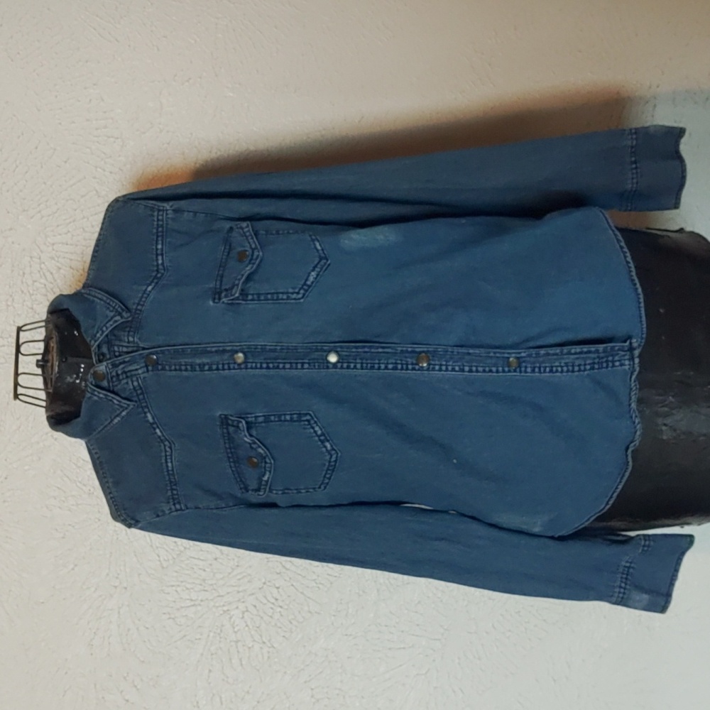 Denim MileyMax Snap Up Blouse